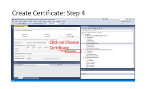 Create Certificate: Step 4
Click on Choose
Certificate
 