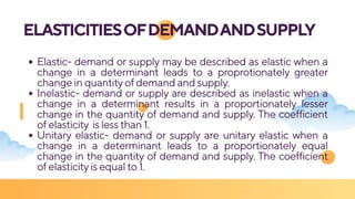 Proportionately Inelasticity Comprehensive Review of Demand and Supply: From Production to Market ...