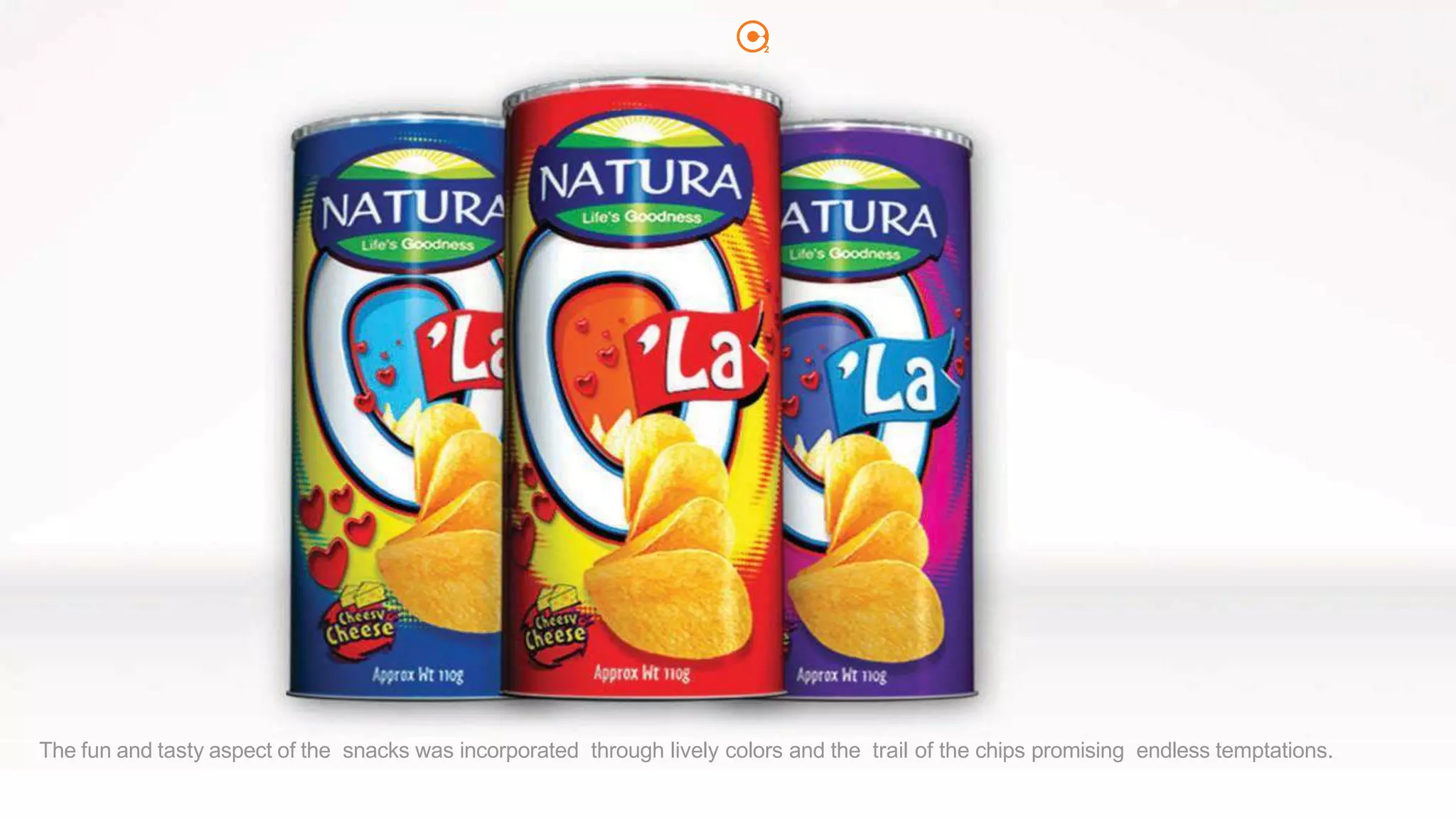 2
The fun and tasty aspect of the snacks was incorporated through lively colors and the trail of the chips promising endless temptations.
 