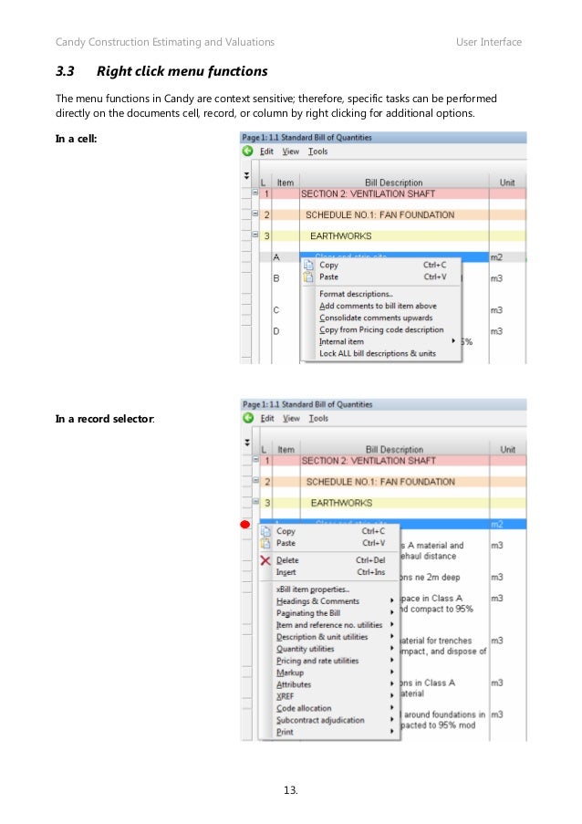 Candy Construction Software