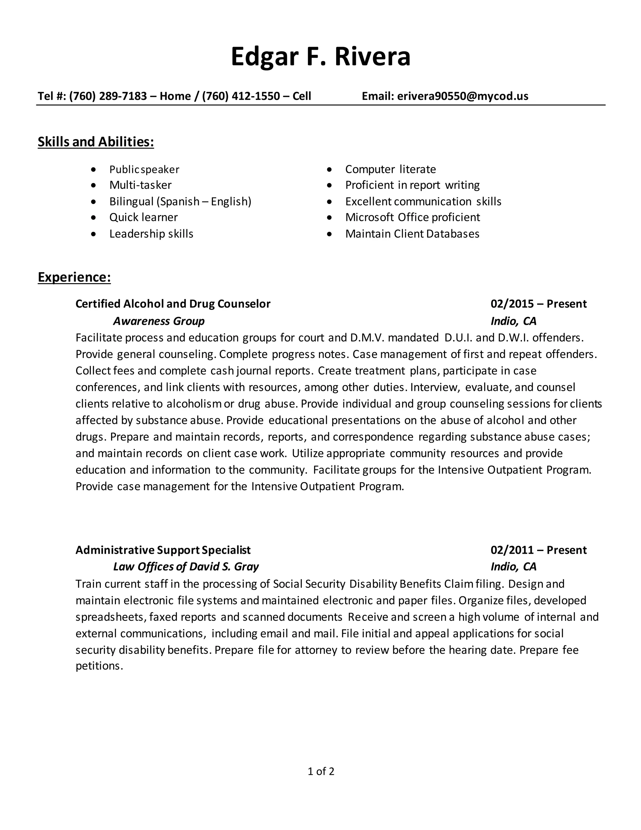 Edgar Resume F 020716 | DOCX