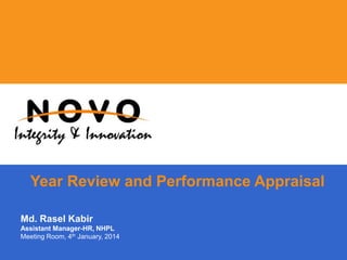LOGO
HERE
Md. Rasel Kabir
Assistant Manager-HR, NHPL
Meeting Room, 4th January, 2014
Year Review and Performance Appraisal
 