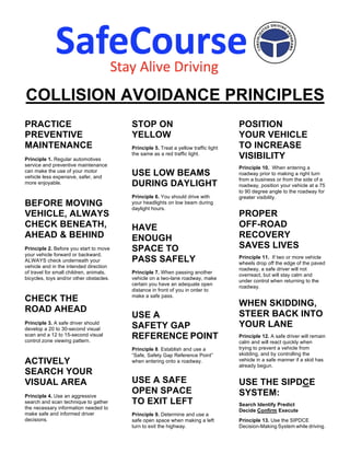 COLLISION AVOIDANCE PRINCIPLES handout flyer-1 | PDF