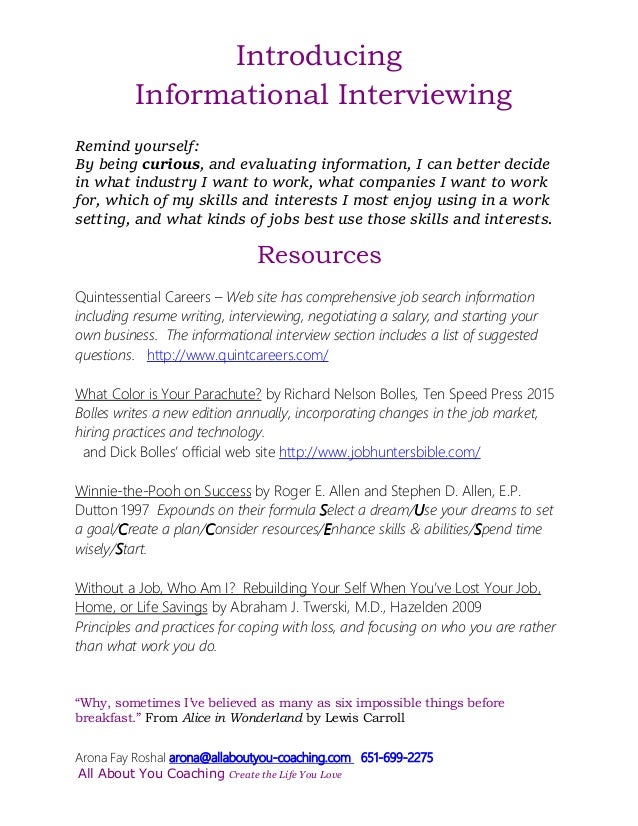 questions for informational interview