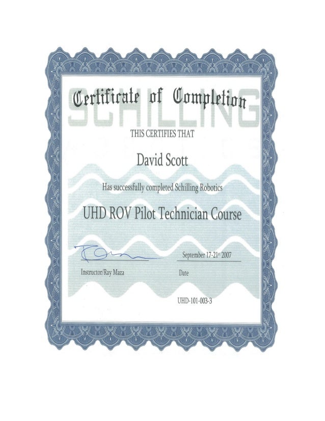 UHD ROV Pilot Technician Course
