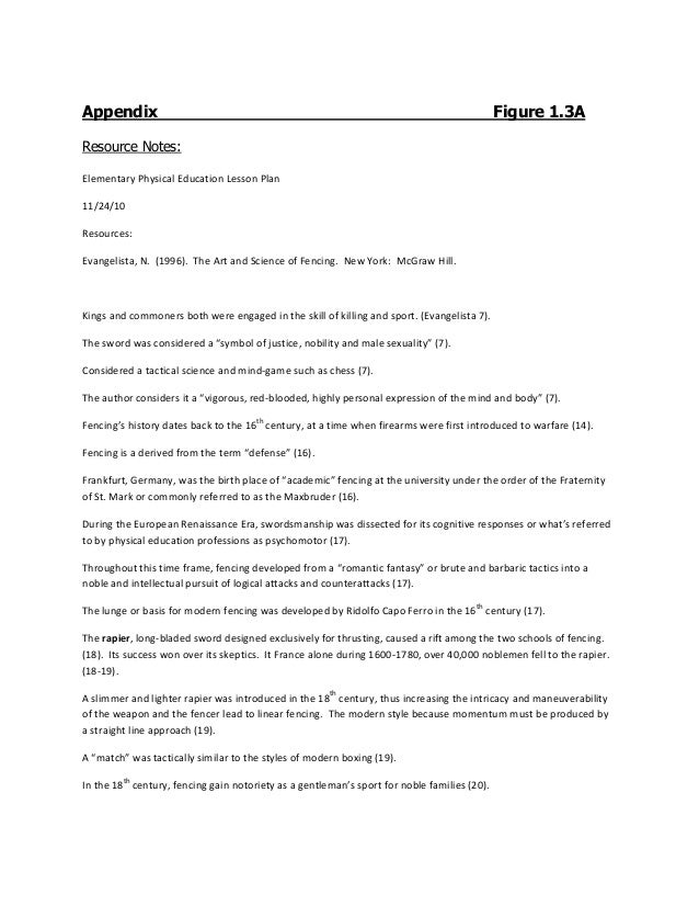 physical education lesson plan