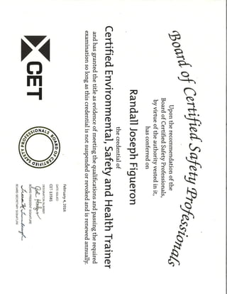 CET Certification