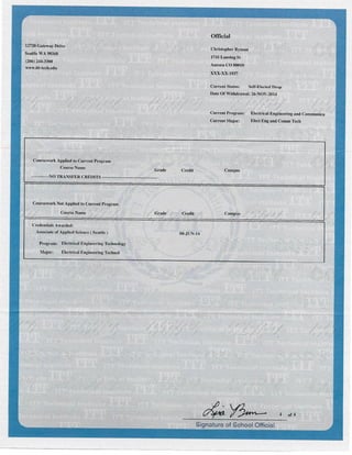 ITT Tech Transcripts | PDF