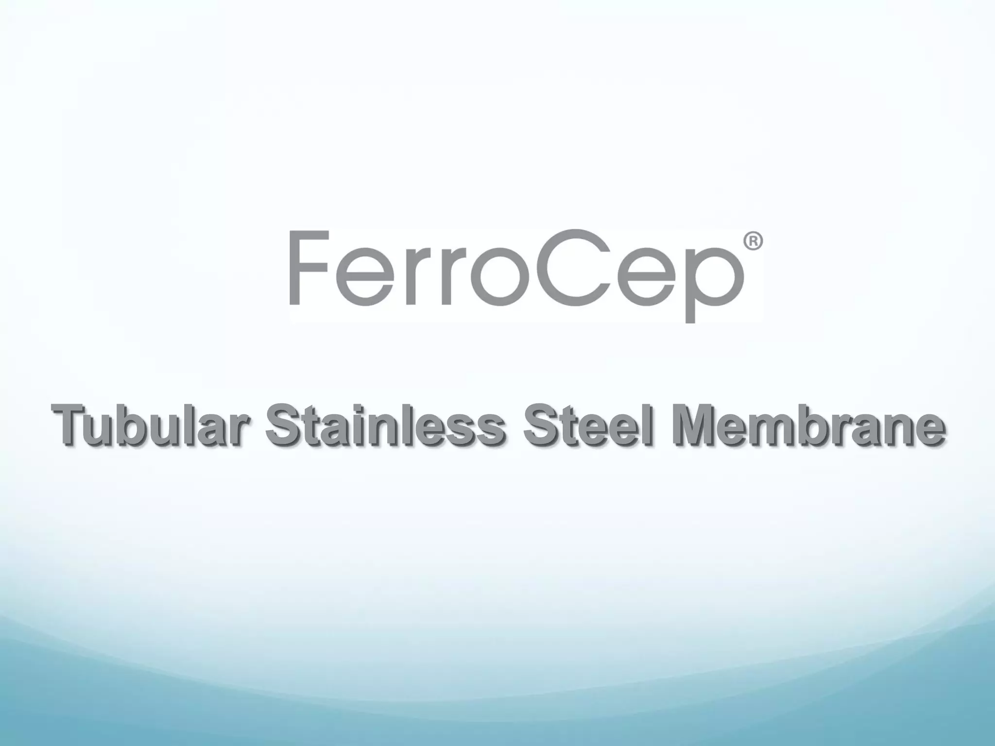 Tubular Stainless Steel Membrane
 