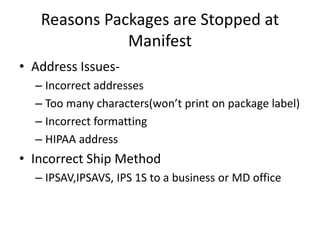 Stopped Packages Analysis