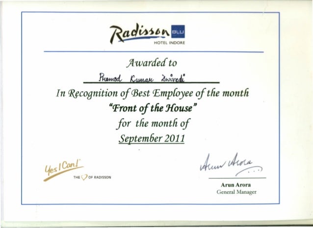 employee of the month certificate pdf