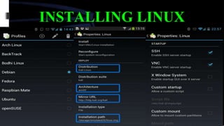 9
INSTALLING LINUX
 