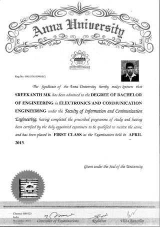 Certificate BE