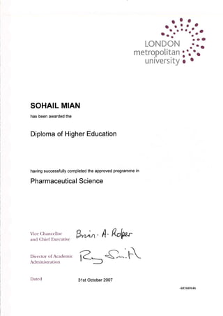 Pharmaceutical Diploma