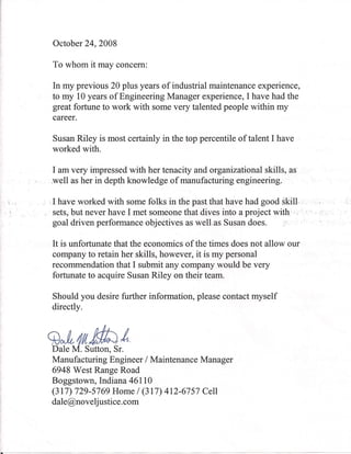 letter of recommendation 2008