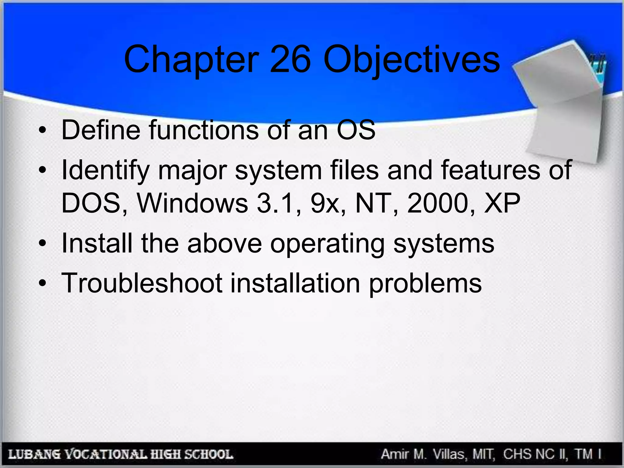 Selecting and Installing Operating System | PPTX
