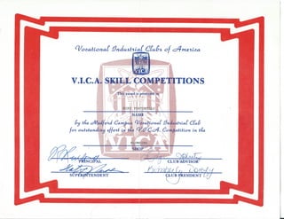 VICA Skills Award #1