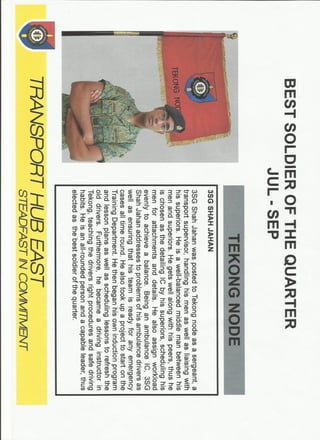 shahs SAF Best Soldier Award