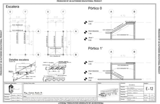 B
A
1'0
ECO 220X90X4.50
ECO 180x65x4.00
ECO220X90X4.50
ECO220X90X4.50
B
A
ECO 220X90X4.50
ECO220X90X4.50
ECO220X90X4.50
ECO220X90X4.50
1'0
Escalera
ECO 180x65x4.00
La informacion contenida en este plano es propiedad intelectual de Radic Biazik Ingenier a y Proyectos y es exclusiva para este proyecto, por lo que se prohibe su
utilizaci n para otros fines sin la previa consulta de los profesionales responsables. Cualquier cambio o modificaci n que se requiera debe ser consultado y autorizado; de
no ser asi, los profesionales se liberan de toda responsabilidad sobre el proyecto. Contacto: carlosradicb@gmail.com/0414 547 0436; radiceduardo@gmail.com/0414 545 5383.
Nivel 1
0.00
Nivel 2
3.30
Nivel descanso
1.35
ECO
220X90X4.50
ECO 220X90X4.50
ECO 220X90X4.50
BA
Nivel 1
0.00
Nivel 2
3.30
Nivel descanso
1.35
ECO
220X90X4.50
ECO 220X90X4.50
ECO 220X90X4.50
BA
ECO 200X200X7.00
ECO 200X200X7.00
Detalles escalera
Escala: s/e
Huella = 0,30 m
0,04
Contrahuella=0,175m0,05
0,32
0,04
E-12
Escalera.
Avenida Alberto Ravell, urbanizaci n
Fundesfel 2. Independencia - Yaracuy.
Contenido:
Propietario:
Antonio J. Abreu D.
Disciplina:
Estructura.
Proyecto:
Los Campitos.
Resposable(s):
Formato:
Escala:
Fecha:
1:75
12 de 12
17/09/13
Permisos, firmas y sellos :
Notas:
.dwg/.pdf
Tabloide (427x210)mm
Carlos H. Radic B.
Arquitectura:
Eduardo J. Radic B.
Estructura:
Carlos H. Radic B.
I. Sanitarias:
Carlos H. Radic B.
Profesionales responsables: Modelo:
PRODUCEDBYANAUTODESKEDUCATIONALPRODUCT
PRODUCEDBYANAUTODESKEDUCATIONALPRODUCT
PRODUCEDBYANAUTODESKEDUCATIONALPRODUCT
PRODUCED BY AN AUTODESK EDUCATIONAL PRODUCT
 
