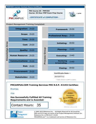 PMP e-Sim Training Center