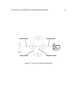 CHAPTER 2. BACKGROUND AND PREVIOUS WORK 21
Figure 2.7: Location of Internet bottlenecks
 