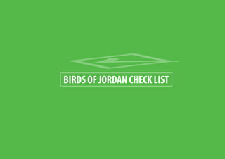 BIRDS OF JORDAN CHECK LIST
 