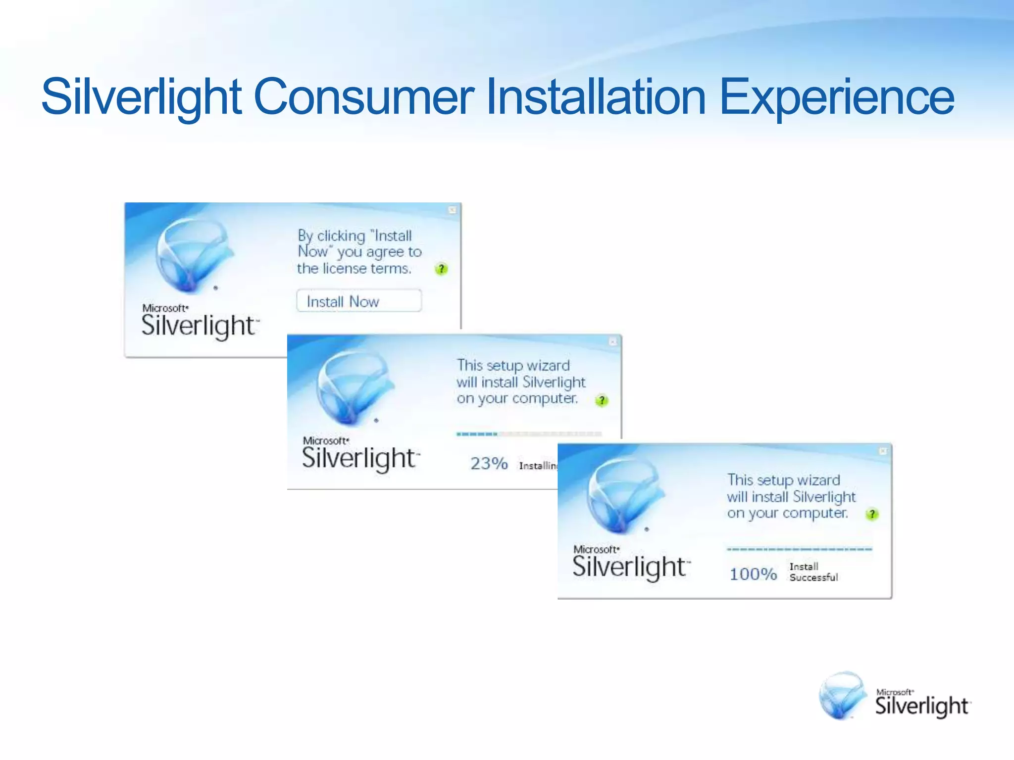 Silverlight Consumer Installation Experience
 
