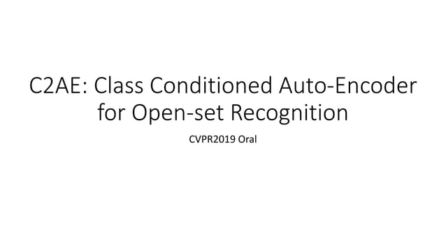 C2 ae open set recognition | PPT