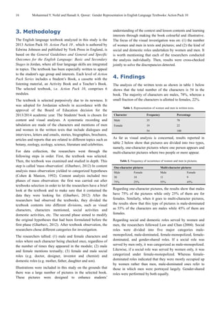 Gender Representation in English Language Textbooks Action Pack 10 | PDF