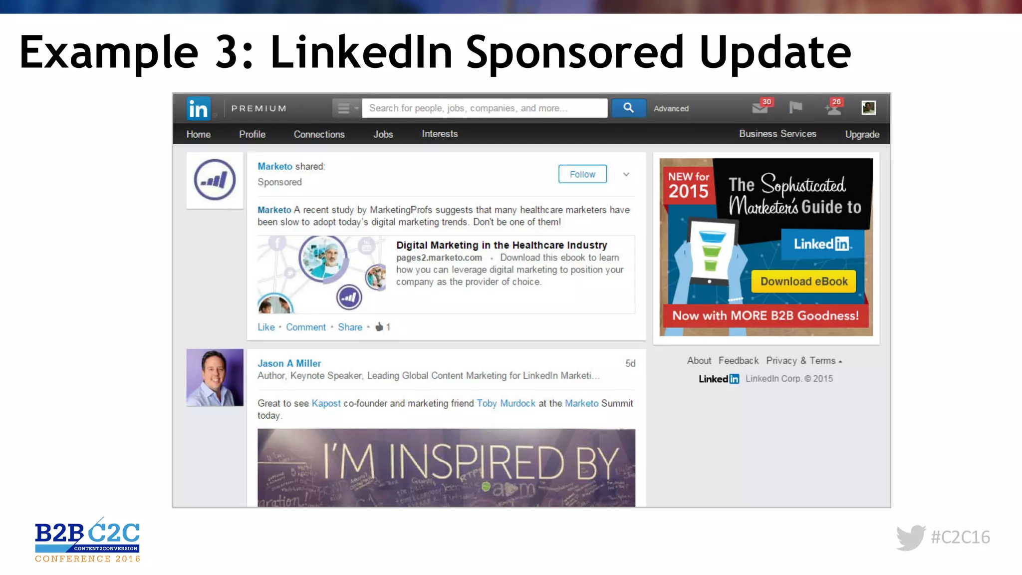 #C2C16
Example 3: LinkedIn Sponsored Update
 