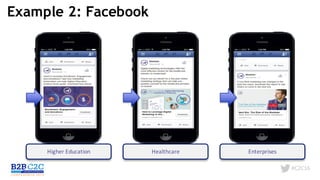 #C2C16
Example 2: Facebook
Higher	Education Healthcare Enterprises
 