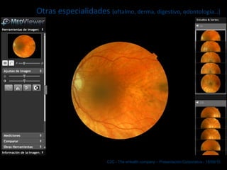 C2C - The eHealth company – Presentación Corporativa - 18/09/15
Otras especialidades (oftalmo, derma, digestivo, odontología…)
 