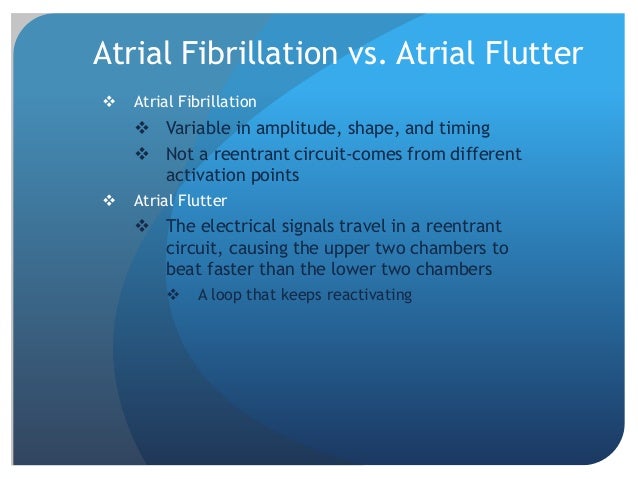 a flutter vs a fib a flutter vs a fib