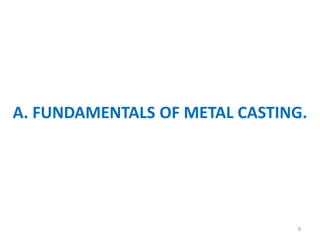 A. FUNDAMENTALS OF METAL CASTING.
9
 