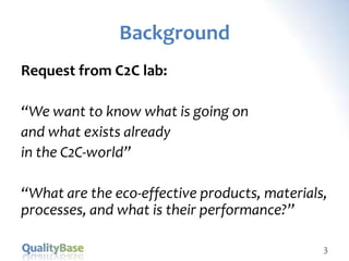 Examples of continuing projects at C2Clab; database & Happy Healthy ...