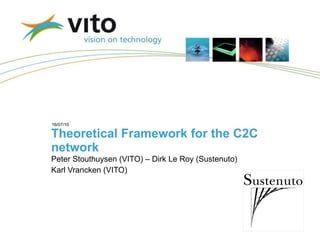 Theoretical Framework for the C2C network Peter Stouthuysen (VITO) – Dirk Le Roy (Sustenuto) Karl Vrancken (VITO) 