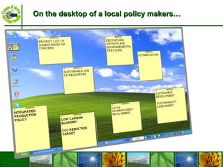 On the desktop of a local policy makers… 