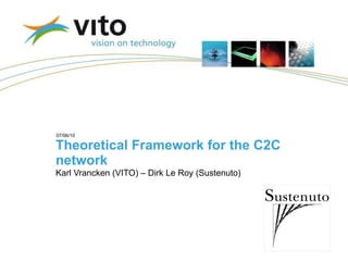 Theoretical Framework for the C2C network Karl Vrancken (VITO) – Dirk Le Roy (Sustenuto) 