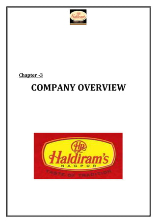 Chapter -3
COMPANY OVERVIEW
 