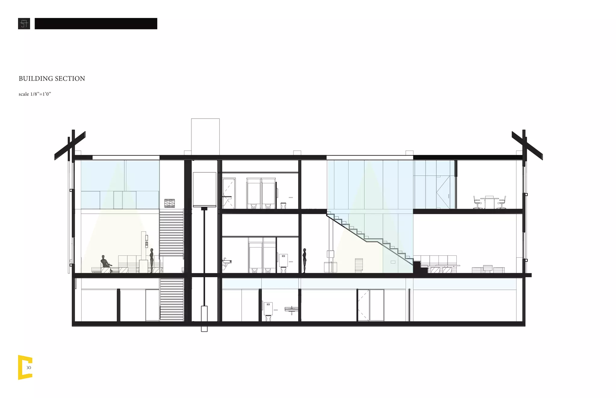 30
BUILDING SECTION
scale 1/8’’=1’0’’
 