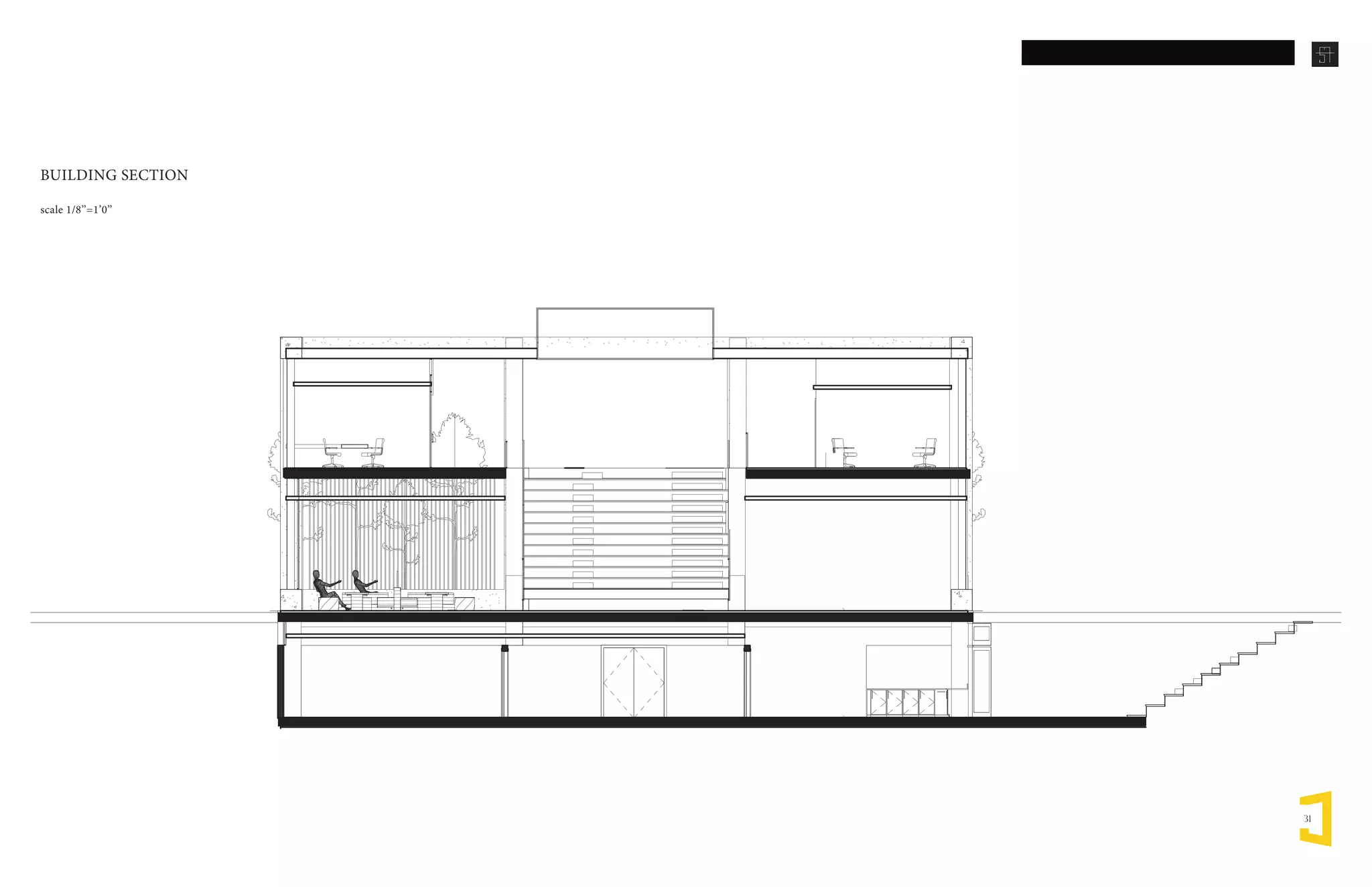 31
BUILDING SECTION
scale 1/8’’=1’0’’
 