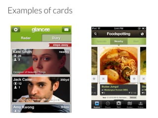 Examples of cards
 