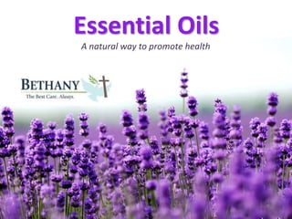 Essential Oils
A natural way to promote health
 