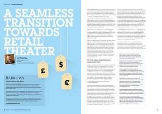 A SEAMLESS
TRANSITION
TOWARDS
RETAIL
THEATER
Barrows has been operating in global retail for over 20 years in
both developing and developed markets. In this time we have
understood what it takes to win in this ever-evolving and dynamic
retail media space.
Our range of services encompasses everything from insights, retail
media planning, design, production, procurement, through to
in-store execution. These are flexed and applied according to our
clients’ retail objectives.
Working across teams within our clients’ organizations, we align
the marketing objectives with customer and key account teams to
develop the best possible in-store experience for shoppers.
www.barrowsonline.com
Here are some key obstacles brands
and retailers need to overcome in order
for more experiential in-store marketing
solutions to be implemented:
Retailers still mandate and reward in-store
stock volume over brand experience.
Brands and retailers need to combine sales
platforms such as online so that they can
maximize the advantages of each.
Within large CPG client brands, the
brand building and sales teams are often
misaligned in terms of KPIs. A more coherent
set of in-store brand-building KPIs would
allow in-store marketing to be as prioritized
as stock volume.
The wealth of ranges and variants has
become counter-productive in that on-shelf
they become difficult to navigate and
take up too much precious shelf space.
SKU rationalization would greatly enhance
the ability to focus on shopper-based
brand experiences.
Many engaging shopper marketing tactics
require a higher investment of merchandizing
time and labor. This needs to be accepted and
factored into the system rather than avoided.
An increased merchandizer presence
requires a new level of training creating the
twofold benefit of a more curated experience
and an informed sales associate who can
help build brand interactions with shoppers –
a key advantage of physical stores.
When we talk about the “future of retail” most are in
basic agreement: the retail environment of the future
will be more humanistic, sensorial and connected.
But if we’re all in agreement, why have we seen so
little progress towards this vision within large format
Consumer Packaged Goods (CPG) retail?
The answer lies with the issue of disruption and
seamlessness. We think of marketing seamlessness
as a result of the technological, social and economic
disruption that has rocked most industries, but
perhaps seamlessness, or indeed lack thereof, is the
reason we’re not seeing enough of the changes we
thought disruption would bring.
What do we mean by the lack of seamlessness?
While marketers and agencies talk of an omni-
channel approach to retail, we at Barrows think that
the key to creating the kinds of in-store retail
experiences that so many have envisioned is to
create seamlessness across brands and retailers’
approach to sales.
Right now within large CPG brands, the sales teams,
not the marketing departments, handle in-store
marketing. As a result, sales take precedence over
brand building. Alone this wouldn’t be a negative
but combined with another factor of retail reality it
highlights why retail experiences aren’t becoming
more experiential. That factor is that large format
CPG retail stores are under pressure to house a
multitude of product ranges. This on-shelf stock
pressure makes brands and retailers reluctant to
relinquish space for a more curated or experiential
shopper marketing solution – the risk is too high,
the reward too low.
So how does seamlessness
overcome this?
Firstly, we need to look at how retailers are defining
stores of the future. The vast majority of capital
investment in the store goes into services areas –
areas on the perimeter rather than among the aisles.
Services bring shoppers in and differentiate one
retailer from another. Less investment is being
funneled into the high-stock volume center store –
exactly where the big name CPG brands play. Those
same brands are the only ones attempting to make
the shopper experience better within the aisles
but they too face the pressure of showcasing
a huge number of Stock Keeping Units (SKUs) –
not conducive to creating more enjoyable
shopper experiences.
Now here’s the thing. Sales from online and sales
from offline are controlled by different departments
with different Key Performance Indicators (KPIs).
Adding to the confusion is that brands are dipping
into direct-to-consumer delivery models – so online
retail is seen as ‘competitor’ to in-store sales. But
there is a way in which business seamlessness could
enrich both parts of the system. Online retail
struggles with the delivery of ‘fresh’ goods. While
they will certainly continue to offer this service and
push delivery logistics to a place of almost instant
delivery, fresh goods are typically the kind that
shoppers want to physically engage with. Online is
great for regular replenishing while in-store is great
for occasion-based shopping – ‘stock-up’ vs.
‘top-up’. The result of this balance is a two-fold
advantage for physical stores – they can continue to
focus on delivering an amazing fresh goods offer as
well as a host of in-store services, but the online
platforms can remove much of the pressure to stock
every CPG product range and variant in-store.
Suddenly, by having a seamless approach to online
and offline sales the key obstacle to having better
in-store shopper experiences within CPG categories
is removed. The center-store on-shelf stock pressure
eases and opportunities abound to reimagine how
these categories work, prompting a new focus on
curated merchandizing, inspiration and education –
the long awaited retail theater model.
A side effect of this online ‘stock-up’/offline ‘top-up’
model is that channels will have an even greater
difference in shopper mission. Supermarkets will
become destination centers where experience and
enjoyment is key and dwell time increased, whereas
convenience as a channel will face greater pressure
to maximize space and stock, thereby requiring
smarter merchandizing systems.
In summary, while many see seamlessness as
a result, we see it as a necessity that opens the
floodgates to the kinds of shopper-marketing
experiences large format CPG retail needs to deliver
if they are to transform themselves from being
places shoppers have to visit into ones they want to.
Ian Gourley
Chief Creative Officer
Barrows
ian.gourley@barrowsonline.com
£
$
76  BrandZ™ Top 100 Most Valuable Global Brands 2014 77
Section 03  |  Thought Leadership
 