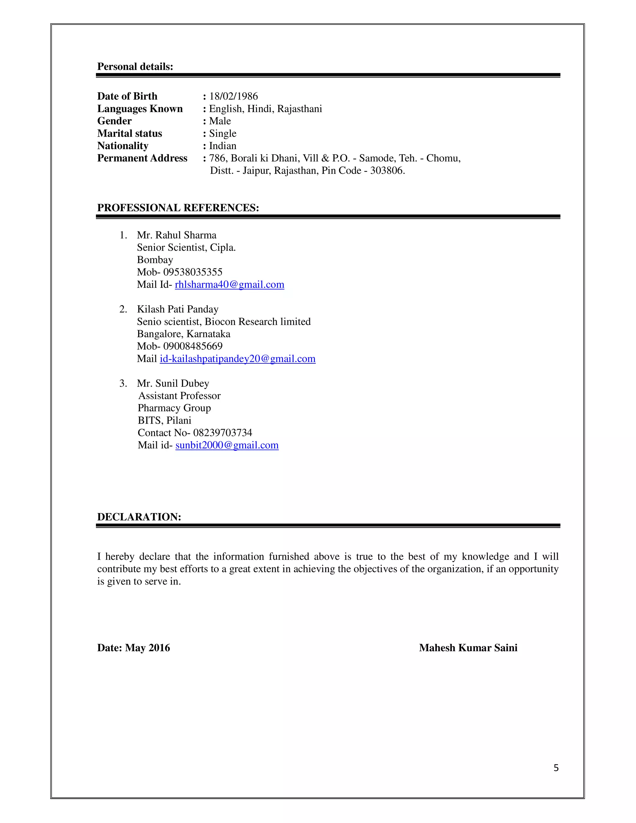 Mahesh Resume_updated | PDF