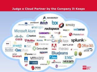 CDW Company Confidential
Judge a Cloud Partner by the Company It Keeps
 