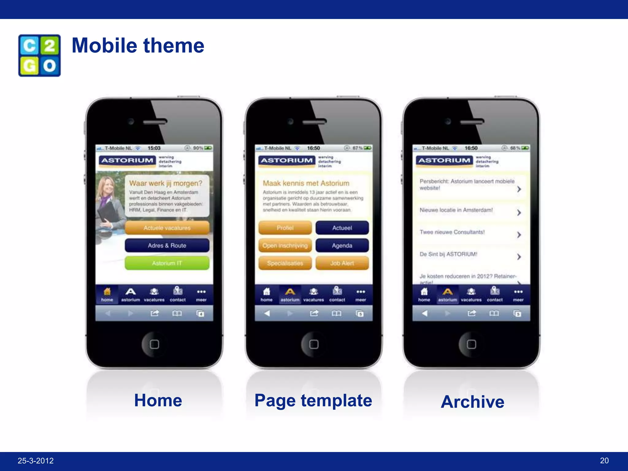 Mobile theme




                 Home      Page template   Archive


25-3-2012                                            20
 
