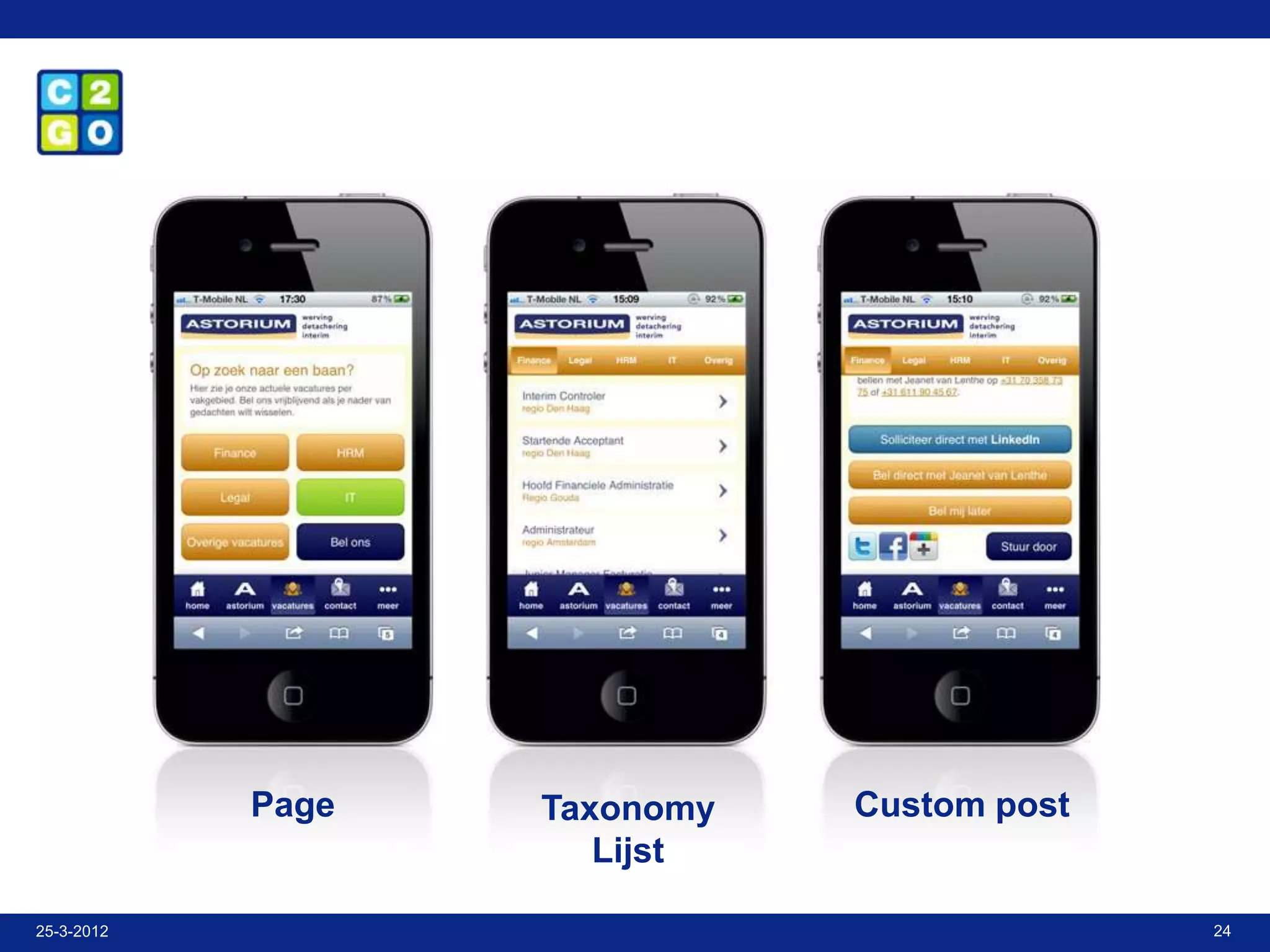 Page   Taxonomy   Custom post
                      Lijst

25-3-2012                                   24
 