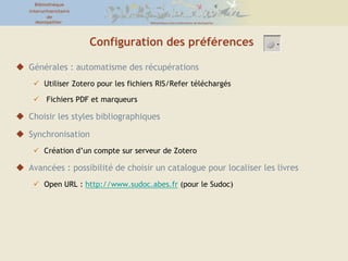 : Filtrage par disciplines, dates de parution, rebond à partir de la version HTML « Sur un sujet proche »Les ressources numériques des bibliothèques (suite)Janvier-Février 2011