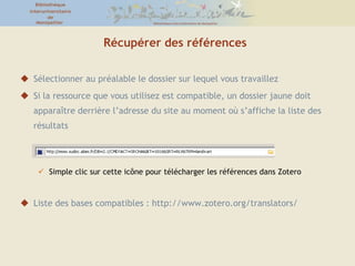Janvier-Février 2011Rédiger une bibliographie : exemplesNormes bibliographiques : des exemplesUn livre : ex. normes françaisesDefaux, Gérard, Molière, ou les Métamorphoses du comique : de la comédie morale au triomphe de la folie, Lexington, French Forum, 1980 ; rééd. Paris, Klincksieck, 1992. Autre possibilité de signaler la citation d’une édition ultérieure : préciser, entre parenthèses, la date de la première édition (1ère éd. : 1980)Un article de revue : ex. normes MLAGenevois, Sylvain, et Caroline Jouneau-Sion. “Utiliser les « globes virtuels » pour enseigner la géographie de la France.” L'Information géographique 72.3 (2008): 81. Un article ou chapitre de livre : ex. normes ChicagoBennett, Andrew. “On Not Knowing Shakespeare (and on Shakespeare Not Knowing): Romanticism, the Authorship Question and English Literature. ” In Shakespeare and His Authors: Critical Perspectives on the Authorship Question, 11-22. London, England: Continuum, 2010.